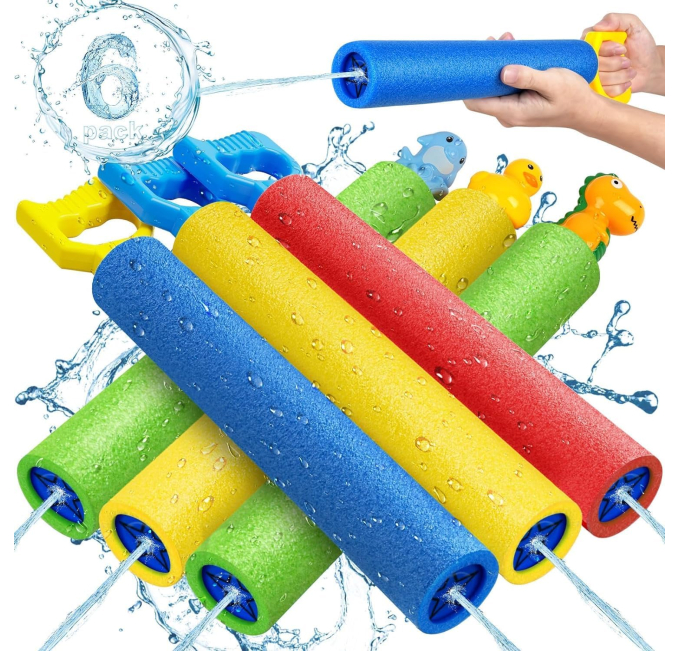 LQYoyz Water Gun 6 Pack Super Squirt Guns for Pool Toys Circuit