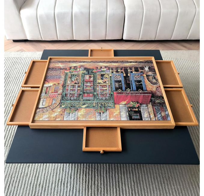 PuzzleMaster Wooden Puzzle Board with Drawers Toys Circuit