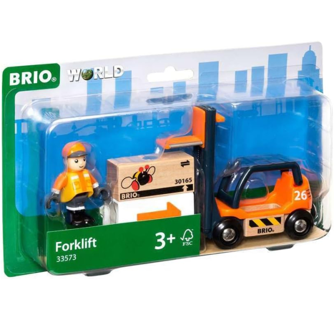 BRIO Fork Lift Wooden Train Set Toys Circuit Motor Skill Fun