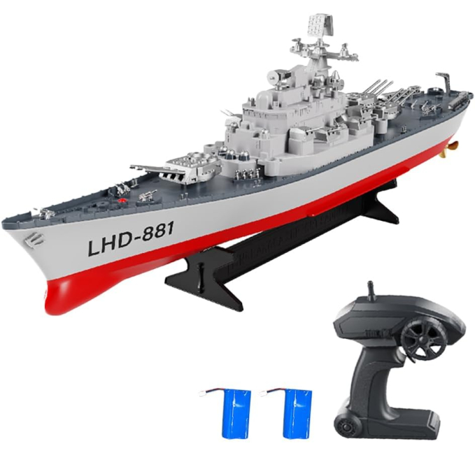 GoolRC Remote Control Warship RC Military Battleship for Lakes Toys Circuit