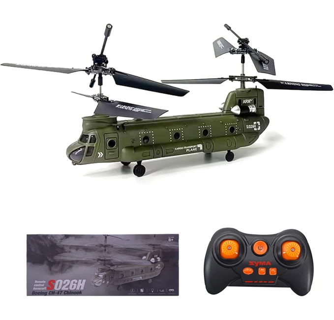 Hylukon RC Military Helicopter for Kids Toys Circuit Exclusive