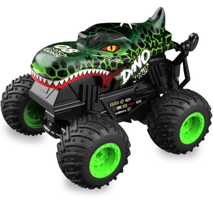 DDIOYIUR 120 RC Car Toys Circuit Dinosaur Stunt Monster Truck
