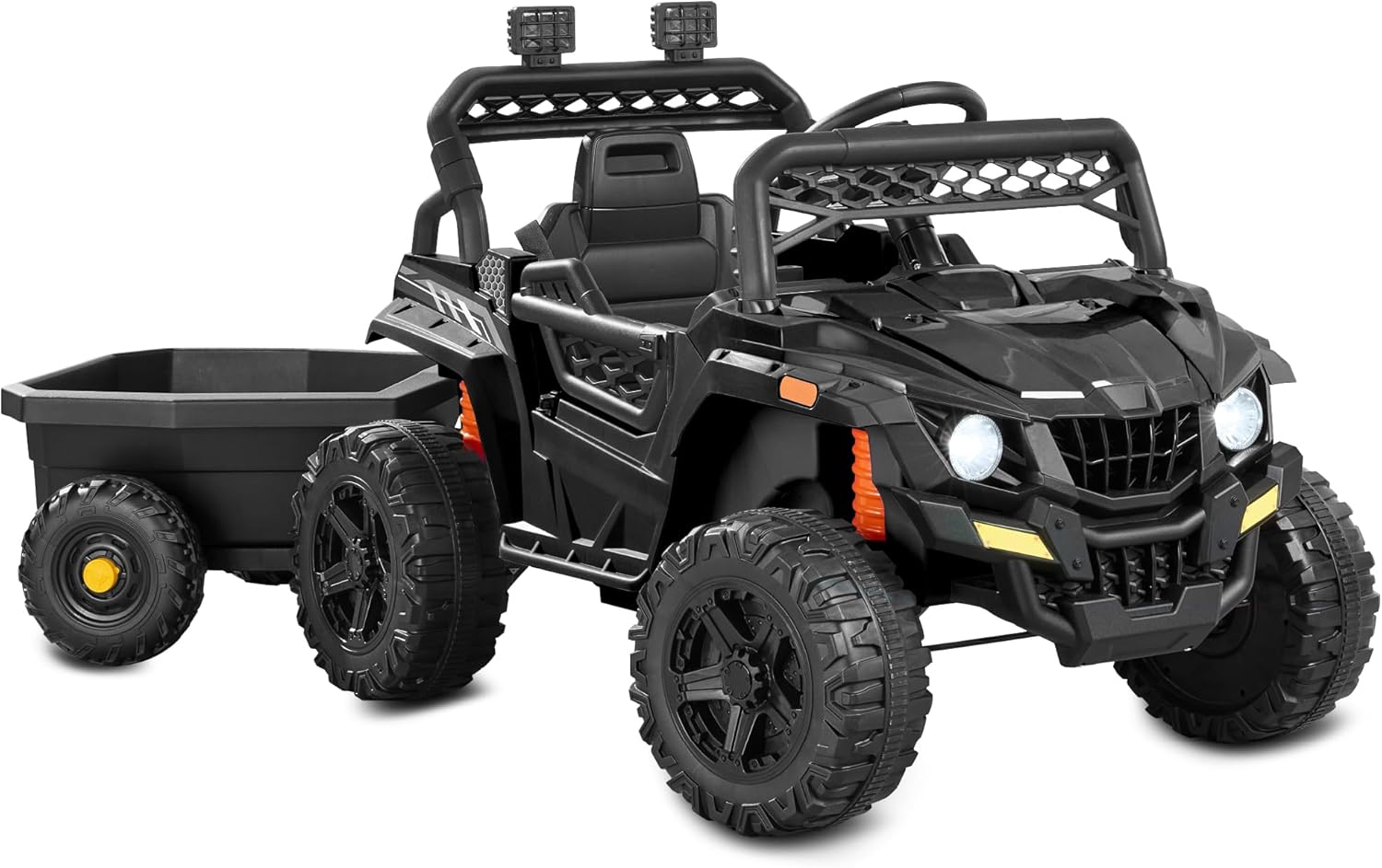 Best Choice Products 12V Electric Ride On UTV with Trailer Toys Circuit