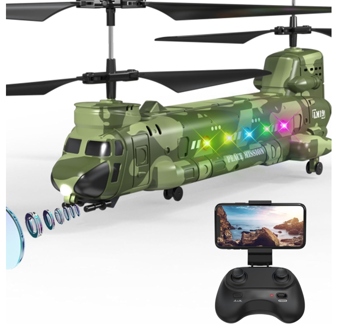 OBEST Chinook RC Helicopter with Camera and Altitude Hold Toys Circuit