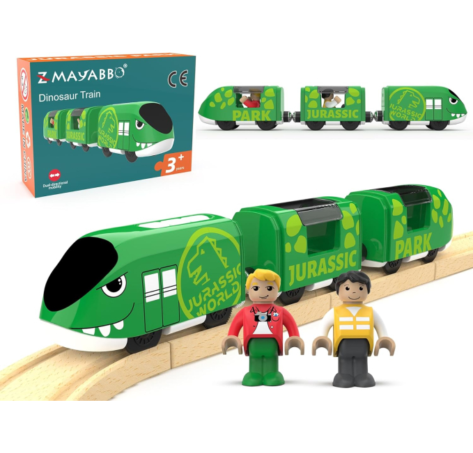 Rufus AI Toy Train Set Battery Operated Dinosaur Train Toys Circuit