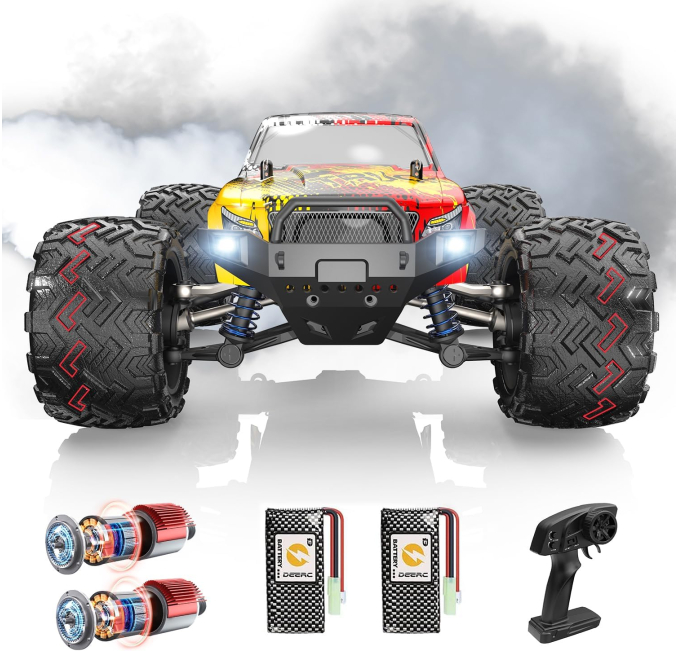 DEERC RC Monster Truck Toys Circuit High Speed 4WD Off Road