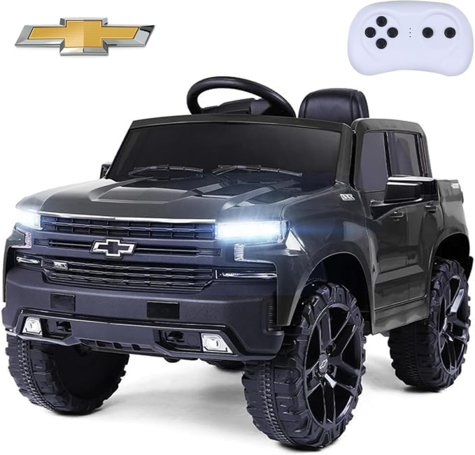 Chevrolet Silverado 12V Electric Ride On Truck for Kids Toys Circuit