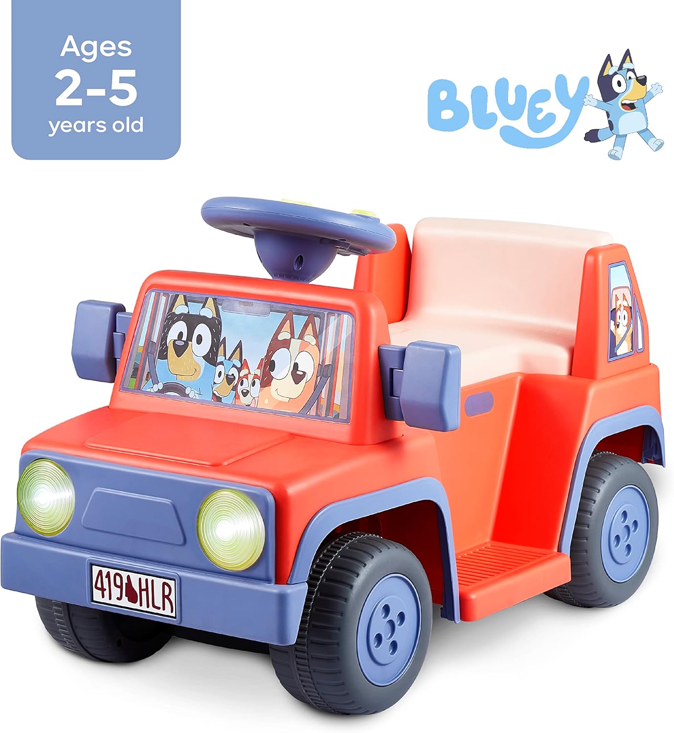 Bluey 6V Ride On Car for Toddlers Interactive Electric Toy Toys Circuit - Image 3