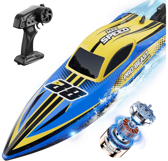 TOPCHOIC Brushless RC Boat Fast Racing LED Water Toy Toys Circuit