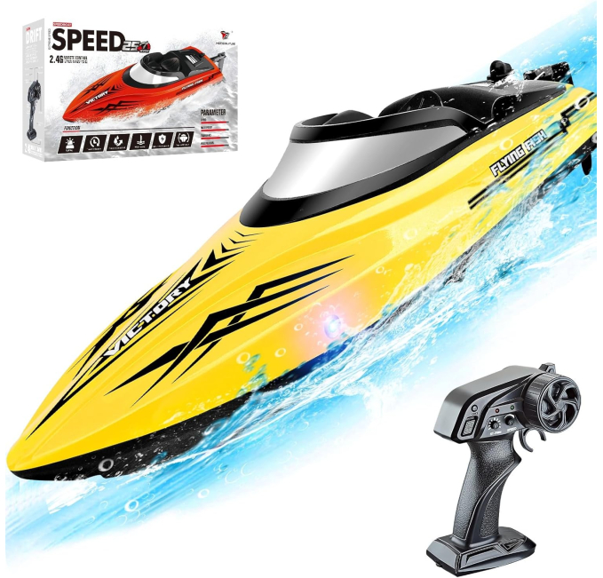 SNSUTY Remote Control Boat 20 MPH Racing Boat for Kids Toys Circuit