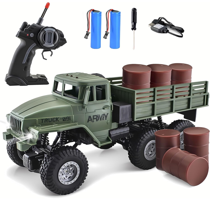 ChatGPT bilang: JPJCOOY RC Military Truck 6x6 All Terrain Remote Control Car for Kids Toys Circuit