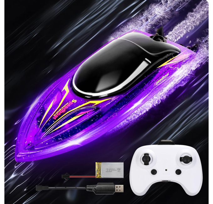 IAMGlobal RC Boat with LED Light for Kids and Adults Toys Circuit