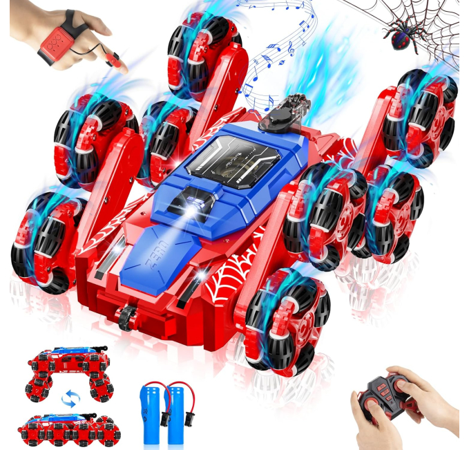 Ancitoy Spider RC Car 8WD Off-Road Stunt Car for Boys Toys Circuit